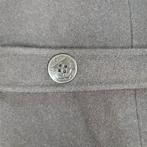 Herman Kay 100% Wool Double Breasted, Hooded, Black Pea Coat Sz S - Picture 9 of 9